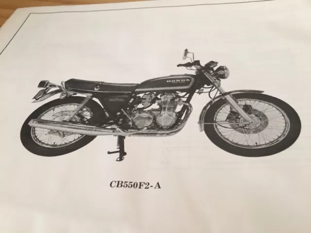 Honda CB550F2 CB550 F2 CB 550 Parts List Catalogue Spare Part Éd. 2 2