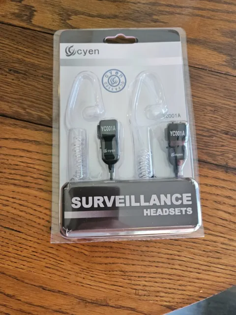 Two Way Radio Headset Transparent Security Earphones Cyen Surveillance VOX-PTT