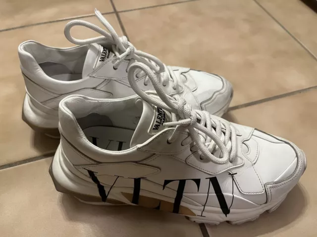 Valentino Garavani White Leather Sneakers VLTN 6.5 US / 37 IT