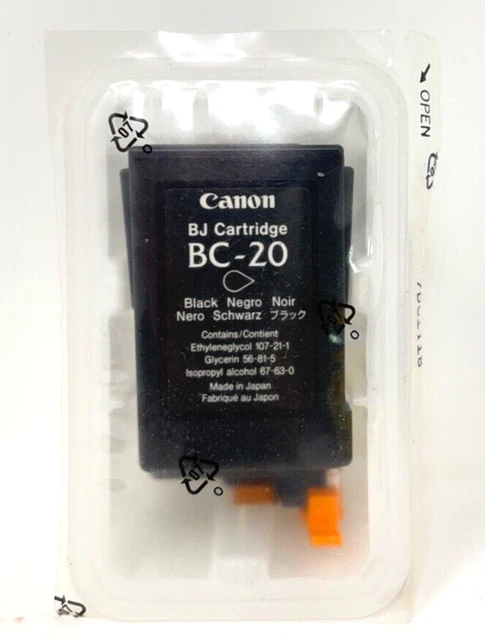 Canon BC-20 Black Ink Cartridge BJC 2000 & 4000 & 5500 Genuine New