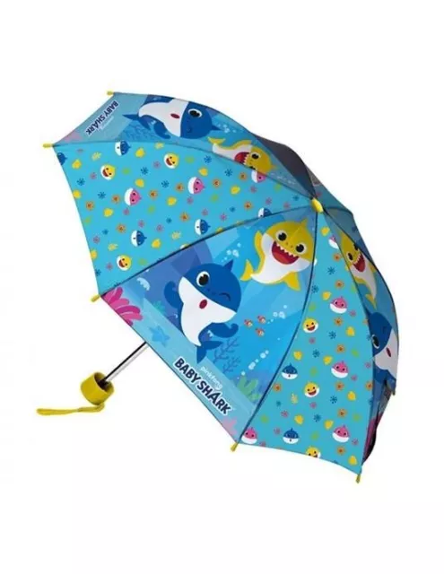 OMBRELLO MINI RICHIUDIBILE PICCOLO CON FODERO BABY SHARK COLOR 8 RAGGI BAMBINi