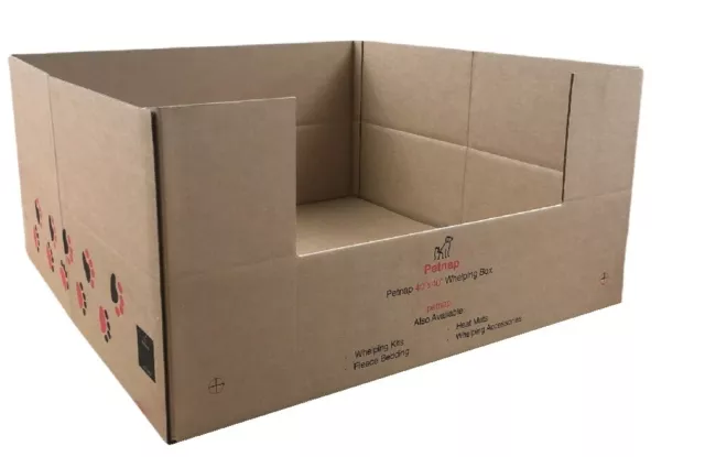 Whelping Box Cardboard Disposable Dog Puppy Cat (ALL SIZES 24" 30" 36" 40" 48")