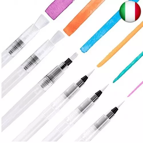 Pennelli con Serbatoio ad Acqua, 6 Pezzi Set di Pennelli per Dipingere,