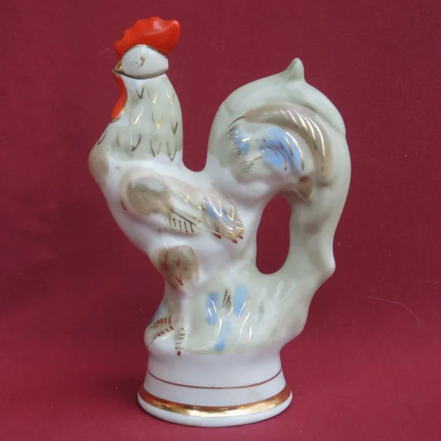 Antigua Ucraniana Jarra Cock / Rooster Figura USSR Soviético Vintage Porcelana 7