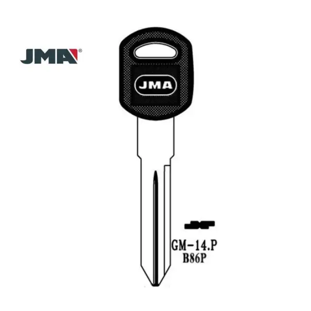 JMA Double Side VATS System Transponder Key Replacement for GM B82P-6 GM-14.PV06