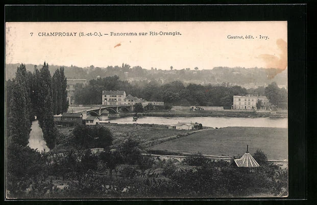 CPA Champrosay, general view of Ris-Orangis 1907