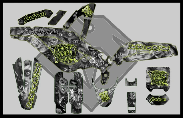 Ron Graphics SUR-RON GRAPHICS KIT for Sur-Ron Light Bee X Surron Wrap Sticker ...
