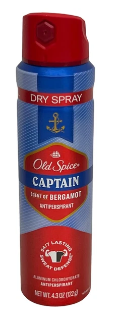 Spray seco antitranspirante Old Spice Captain 4,3 oz