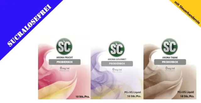 SC Liquid Probierbox10x10ml Tabak Frucht Gourmet E-Liquid E-Zigarette