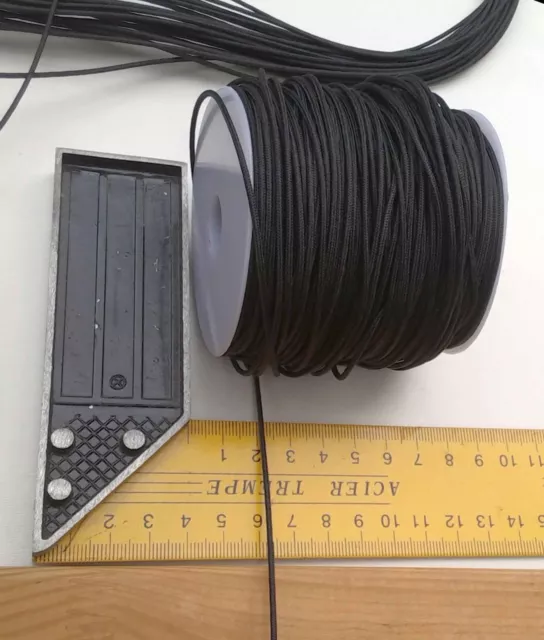1.5MM X 50M BLACK double braid Dyneema® Fiber Yacht Marine Fishing rope T:200kg
