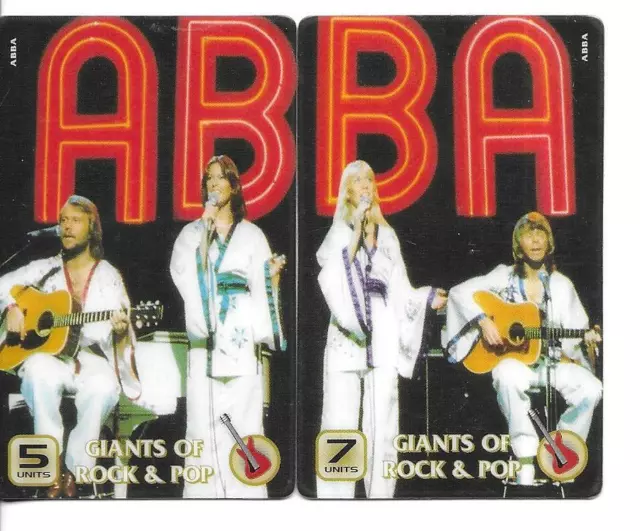 Rare / Puzzle 2 Cartes Telephoniques - Abba / 2 Phonecards Telefonkarte