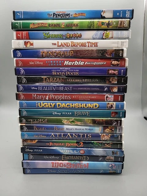(20) Walt Disney Pixar DVD Movie Lot, Animated Cartoon Family Kids Children