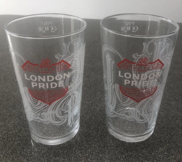 LONDON PRIDE PINT Glasses X 2 Brand New Fullers Brewery £12.99