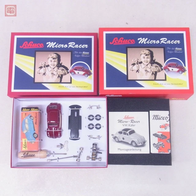 Schuco Racer Volkswagen Coccinelle Décapotable – 1/43 – Bleue – Occasion Boîte