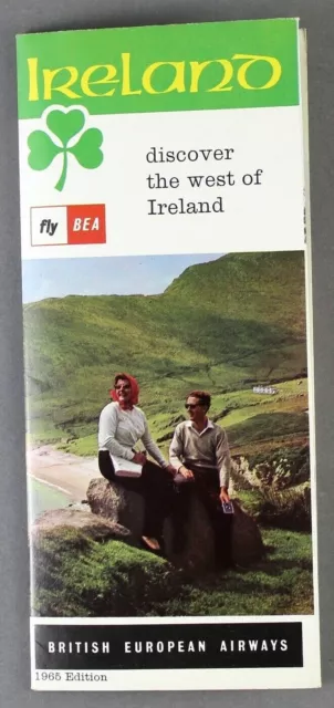 Bea British European Airways Ireland Airline Brochure 1965 Vickers Viscount