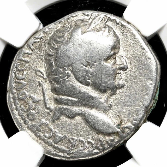 ANTIOCH. Vespasian. AD 69-79. Silver Tetradrachm, Eagle, NGC Fine