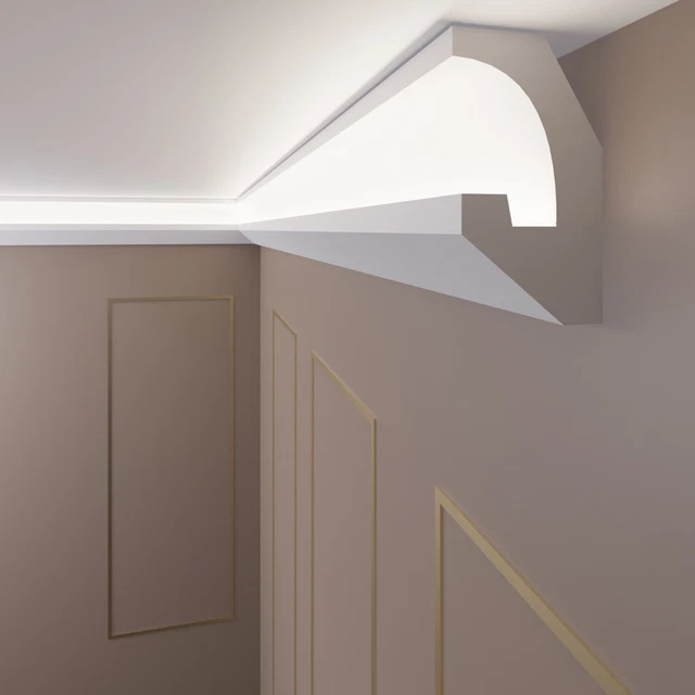 Baguette D'Éclairage LED Blanc 10 M OL-35 - Stuc Modulable - Éclairage Indirect - Neuf