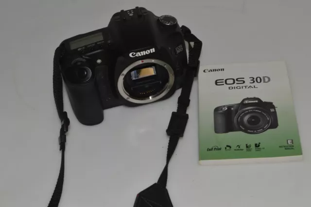 TC Canon EOS 30D 8.2MP Digital SLR Camera Body w/ MANUAL (JTV70)