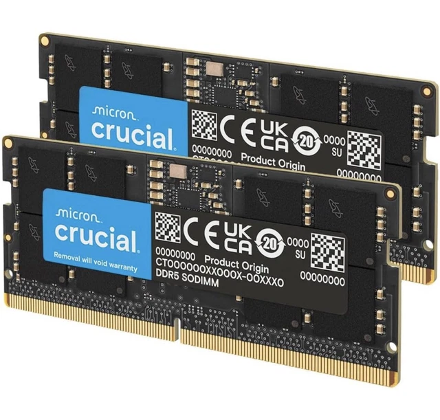 CRUCIAL DDR5 RAM 128GB Kit (2x64GB) 5600MHz SODIMM Laptop RAM CL46 EU🚚 ...