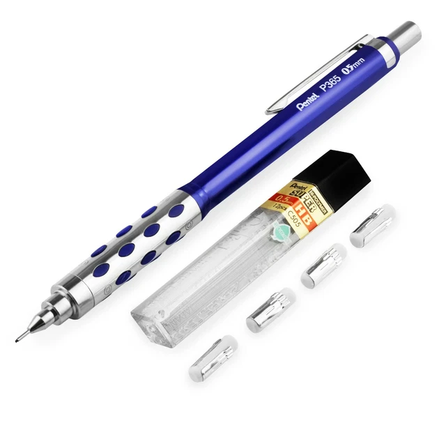 Gomme Pentel Type Bâtonnet - Clic Bleu Métal (XZE15-MC)