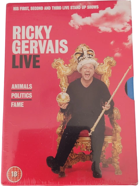 RICKY GERVAIS LIVE Box Set Animals Politics Fame Stand-Up Comedy Shows