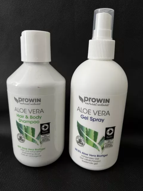 PROWIN ALOE VERA Hair & Body Shampoo, 300 ml *NEU* & Aloe Vera Gel Spray 300ml