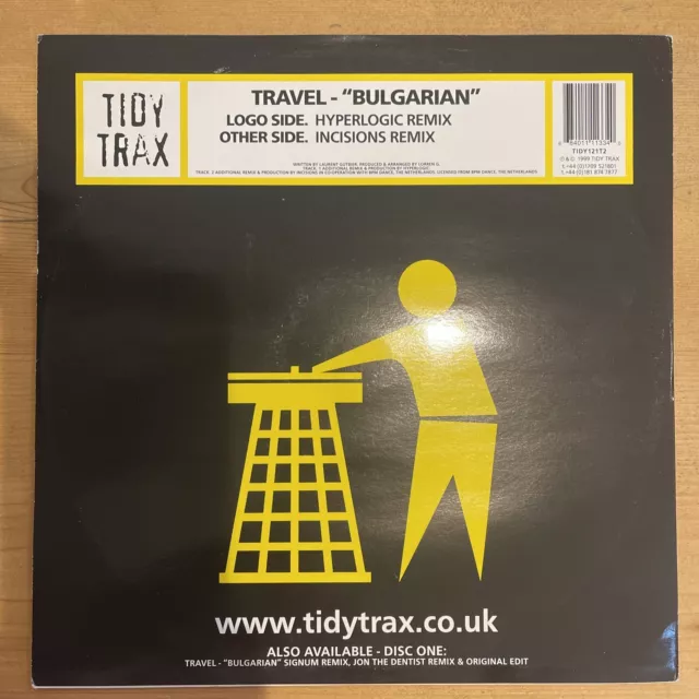 Tidy trax travel Bulgarian 12” vinyl disc two Tidy Trax Hard House 2