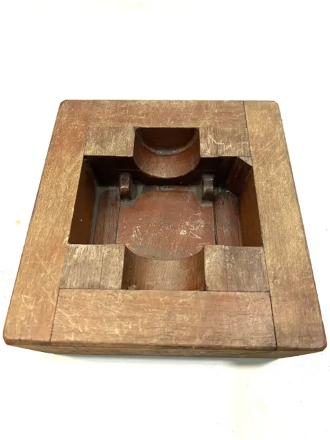 Vintage Industrial Wood Foundry Mold Pattern