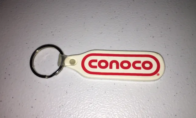 Vintage Conoco Gas Oil Service Station Advertising Keychain