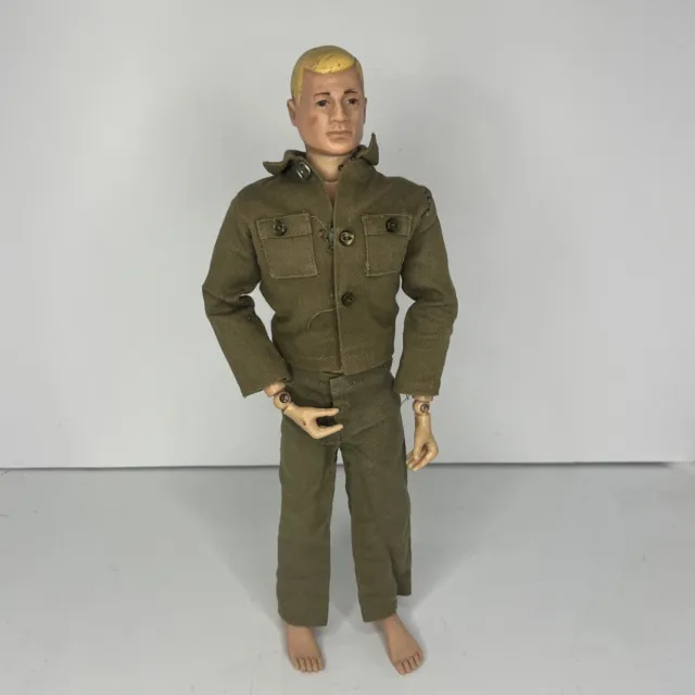 Vintage 1964 GI Joe TM Blonde Painted Hair TM-R Action Figure Soldier Hasbro
