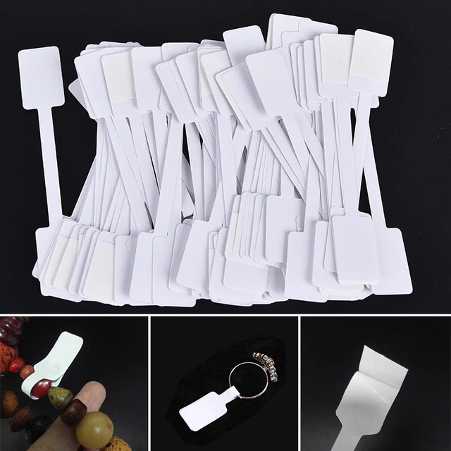 1000 Étiquettes Prix Papier Mini Blanches – 23x13 Mm, Avec Cordon Noué, Idéales Bijoux, Cadeaux, Ventes, Marchés & Boutiques