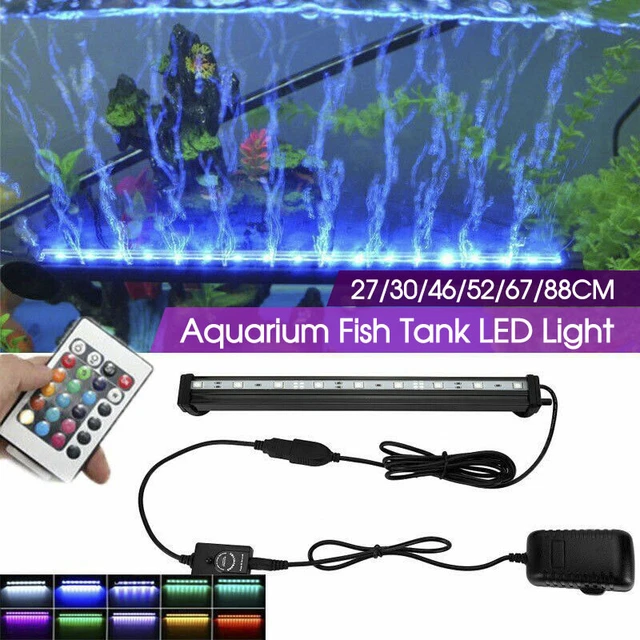 LED Aquarium Lights Submersible Air Bubble RGB Light for Fish Tank Underwater AU