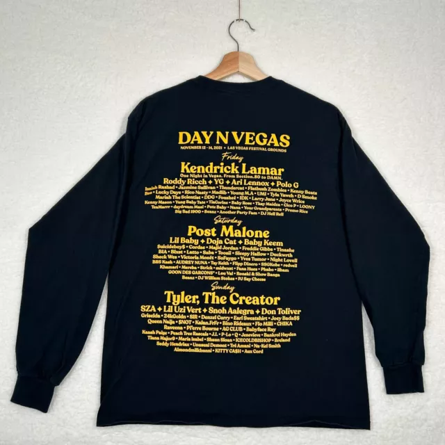 Day N Vegas Shirt Mens Medium Black Concert Tee 2021 Kendrick Lamar Post Malone