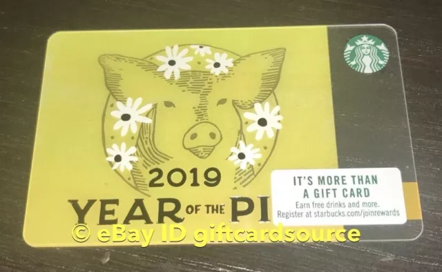 Starbucks U.s. Chinese New Year Gift Card "Year Of The Pig 2019" No Value Us