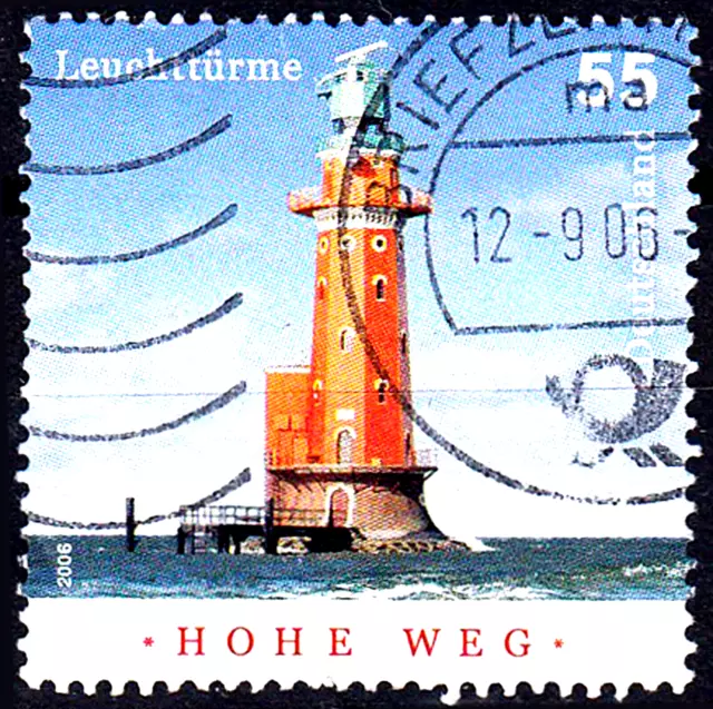 2556 Rundstempel gestempelt Deutschland Leuchtturm Hohe Weg Jahrgang 2006 3