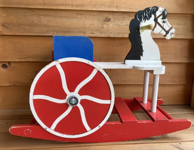 Vintage Handmade Wooden Rocking Horse/Hobby Horse, Child/Toddler, Rideable