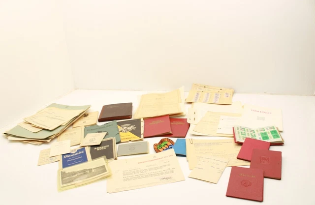 DDR Ausweise, Dokumente, FDGB, Führerschein, Qualifikation, Sparbuch, D2.21.12