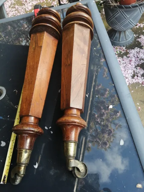 Reclaimed Victorian piano legs pair rose wood 1850 c/c £65 post £25 or collect