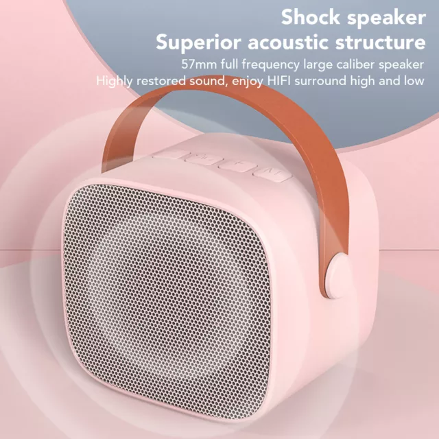 BT Speaker Mic Set Multifunction HiFI Stereo Handheld Karaoke Mics Speaker FBM