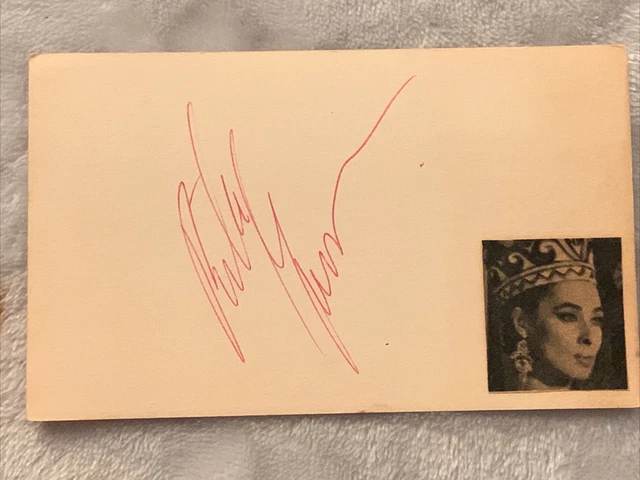 Rita Gam Autographd Index Card No COA “King of Kings”