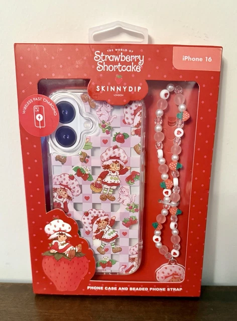 NEW 🍓SKINNYDIP X Strawberry Shortcake iPhone 16 Case Strap