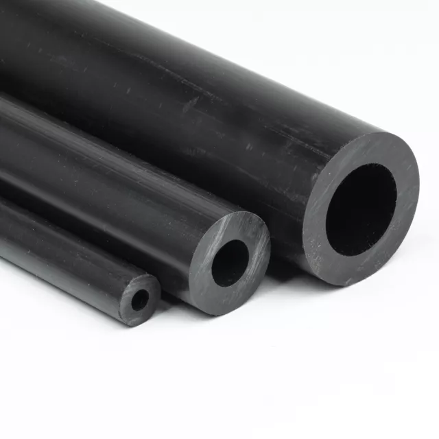 POM Hohlstab Ø 40x10mm schwarz 40/20Länge wählbar Rohr POM-C rund Kunststoff