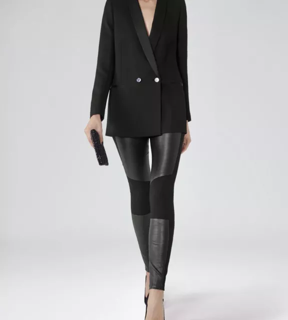 Reiss carrie leather best sale leggings