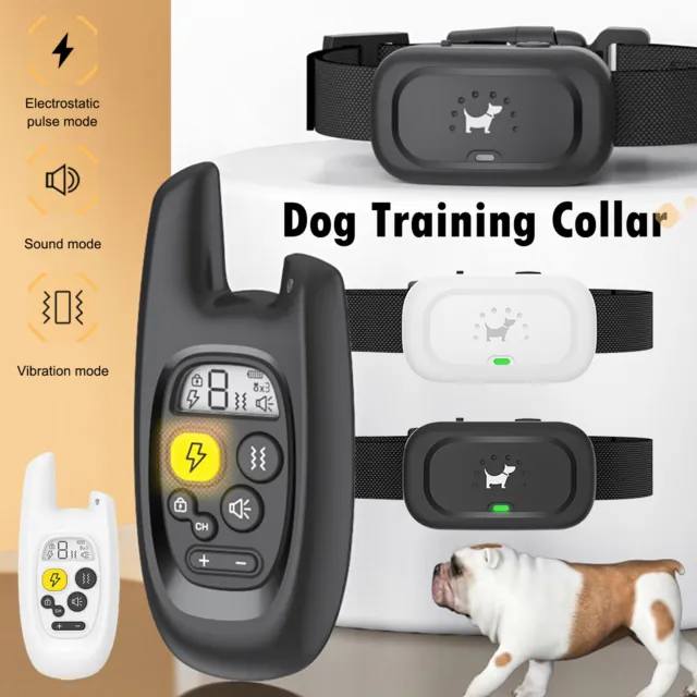 Dog Training Collar Rechargeable Remote Control Electric Pet Shock Waterproof