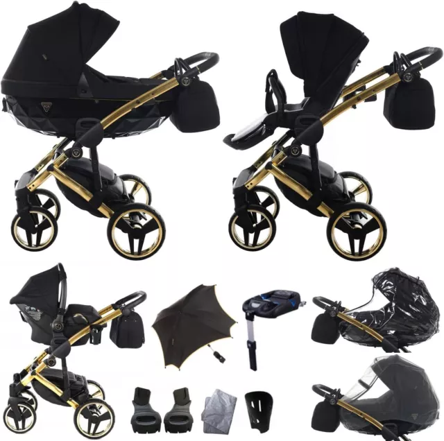 JUNAMA DIAMOND V3 S-Line 2en1 3en1 4en1 POUSSETTE BÉBÉ SIÈGE AUTO ISOFIX