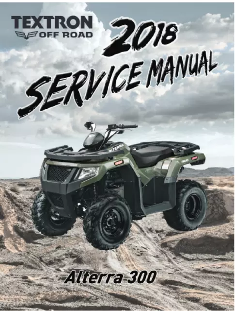 Arctic Cat Alterra 300 Service Manual | 2018 | MAILED CD