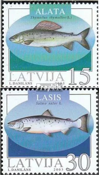 lettonie 594A-595A (complète.Edition.) neuf avec gomme originale 2003 Poisson