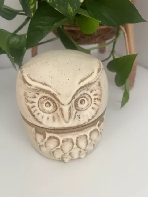 Vintage Ceramic Owl Trinket Dish Sugar Bowl Ornament- bird Lover, Owl Collection