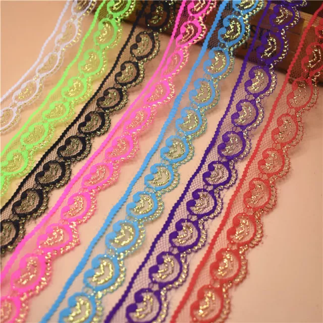 10 Yards Lace Ribbon 22mm Wide for sewing DIY Embroidered clothing Wedding Decor