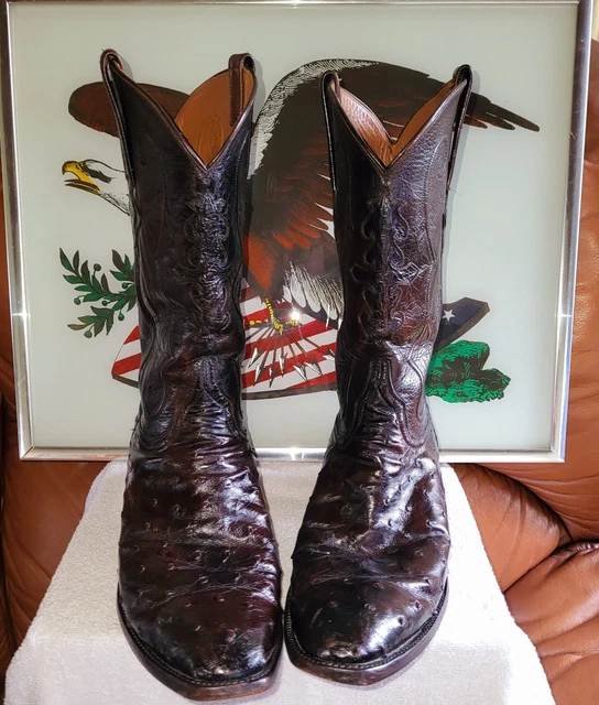 LUCCHESE COWBOY BOOTS Mens Made In Usa E2005 Lot 106 D89547 £627.79